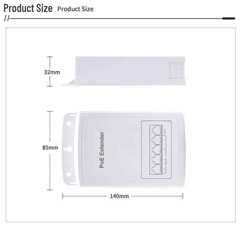 Standard Waterproof 1-to-4 PoE Repeater Camera AP Extender