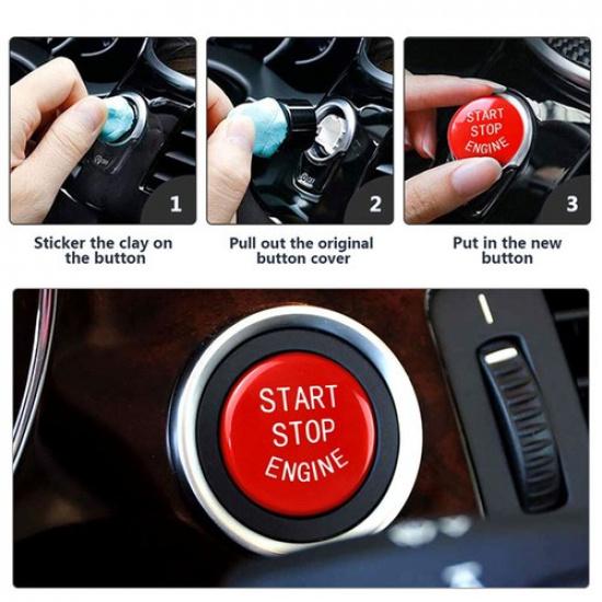 For BMW E90 E91 E60 E84 E83 E71 E72 Red Engine Start/Stop Button Replace Cover
