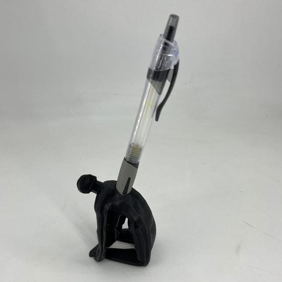 Pen Holder Crime Scene Silhouette Pen Stand Funny Humorous Desk Organizer for Office Supplies Makeup Brushes