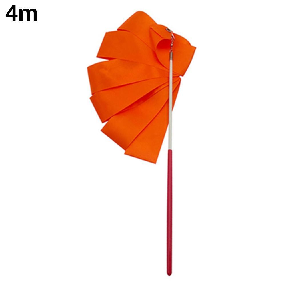 2M/4M Colorful Rythmic Gymnastics Ribbon Dance Ribbon Rhythmic Art Gymnastic Ballet Streamer Twirling Rod Stick Training