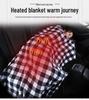 Car Heated Blanket 12V Fashion Plaid, High/Low Settings, Electric Blanket 