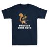 Protect Your Nuts Funny Squirrel Holding The Gun Meme Novelty Unisexs Tshirt Tee