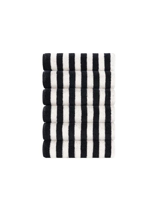 TETO 6P Black Edition Striped Supima Towel 230g Stripe 230g