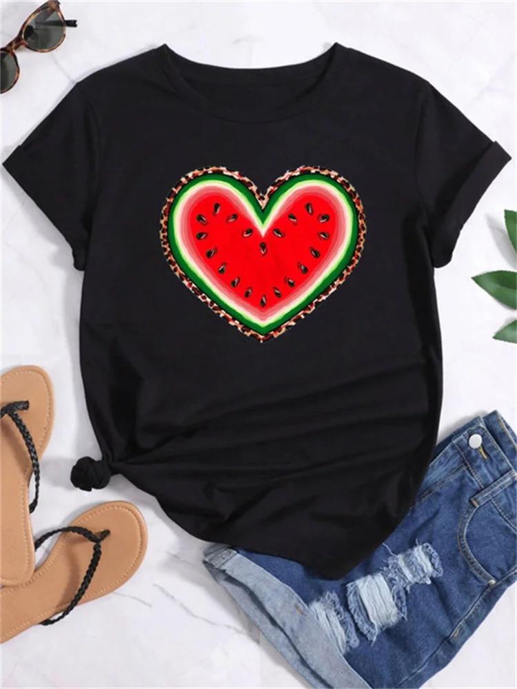 Summer Fruit Print Womens TShirt Collection Fun Vibrant Graphic Tees With Strawberry Watermelon Pineapple Avocado Designs
