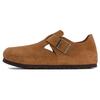 Birkenstock London Suede Leather Mink Unisex Sneakers Brown 1023519