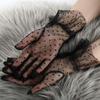 Fashion Ultra Thin Tulle Polka Dot Gloves Full Finger Breathable Lace Mesh Gloves Transparent Wedding Party Mittens UV Sunscreen