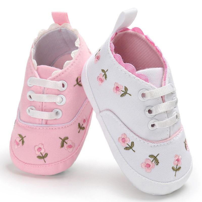 Buy Baby Girl Shoes White Lace Floral Embroidered Soft Shoes Toddler