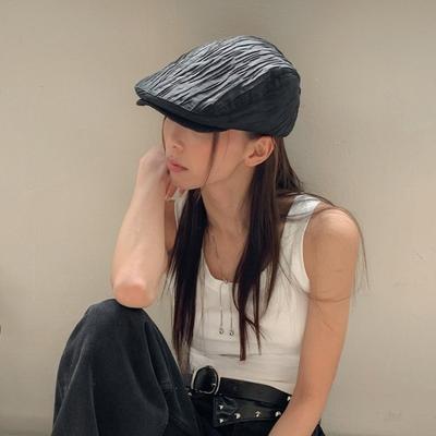 1Pc Women'S Fold Wide Brim Fashionable Versatile Hooded Beret Hat,Suitable For Couples Casual Daily Wear Outings Accessories