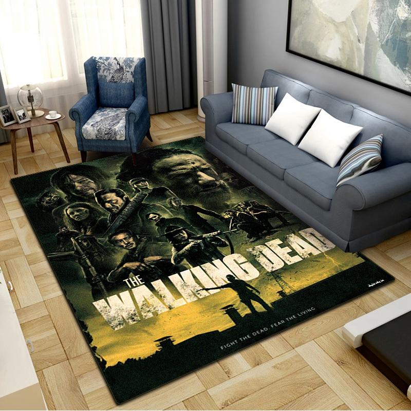 Walking Dead Carpet Rug for Living Room Bedroom Home Sofa Decoration,Kids play Non-slip Floor Mat