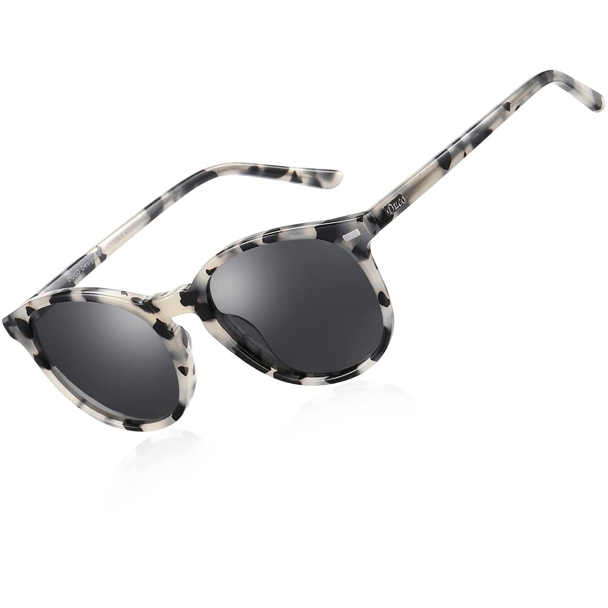 

DUCO UV Protection Round Sunglasses with UV400 Polarized Fashionable UV Size 1230 Tortoise Women s Lenses, Design, Protection, (Black Frame)