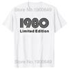 Mens Vintage 44th Birthday TShirt Summer 44 Year Classic 1980 Limited Edition Custom Printed Short Sleeve TShirt Top Tees