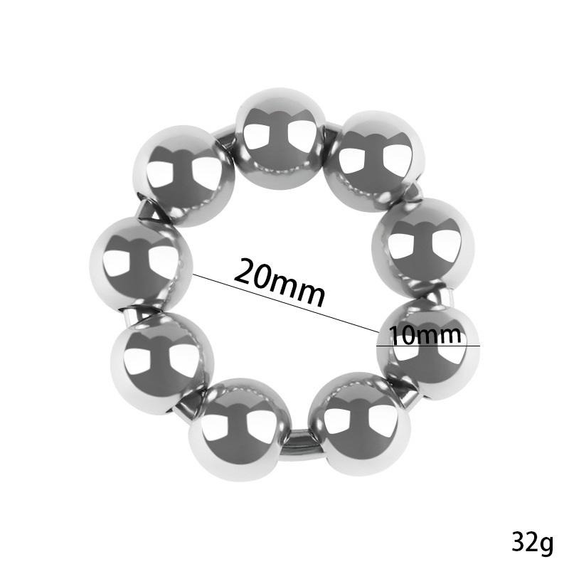 Stainless Steel Small Large Metal Penis Lock Cock Ring Set Delay Ejaculation Ball Erection Cock Ring Slave Male Sex Toy Man