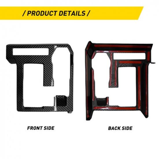 Carbon Fiber Gear Shift Panel Cover Trim For Toyota Tacoma 2024-2026 Accessories