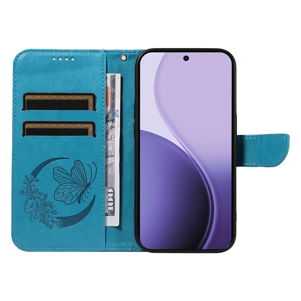 For Oppo Reno14 5G (China)/Oppo Reno14 F 5G/Oppo Reno14 5G (Global) Case Butterfly Pattern PU Leather Folio Flip Phone Cover