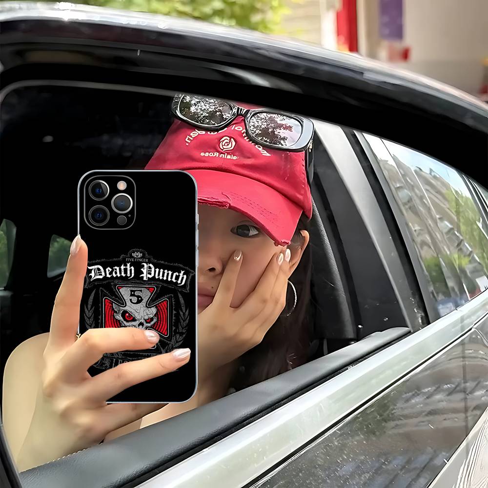 

Popular Band F-Five Finger Death Punch Transparent Phone Case For IPhone 17 Air 16 Pro Max 15 14 13 12 11Plus Shockproof Cover iPhone 16