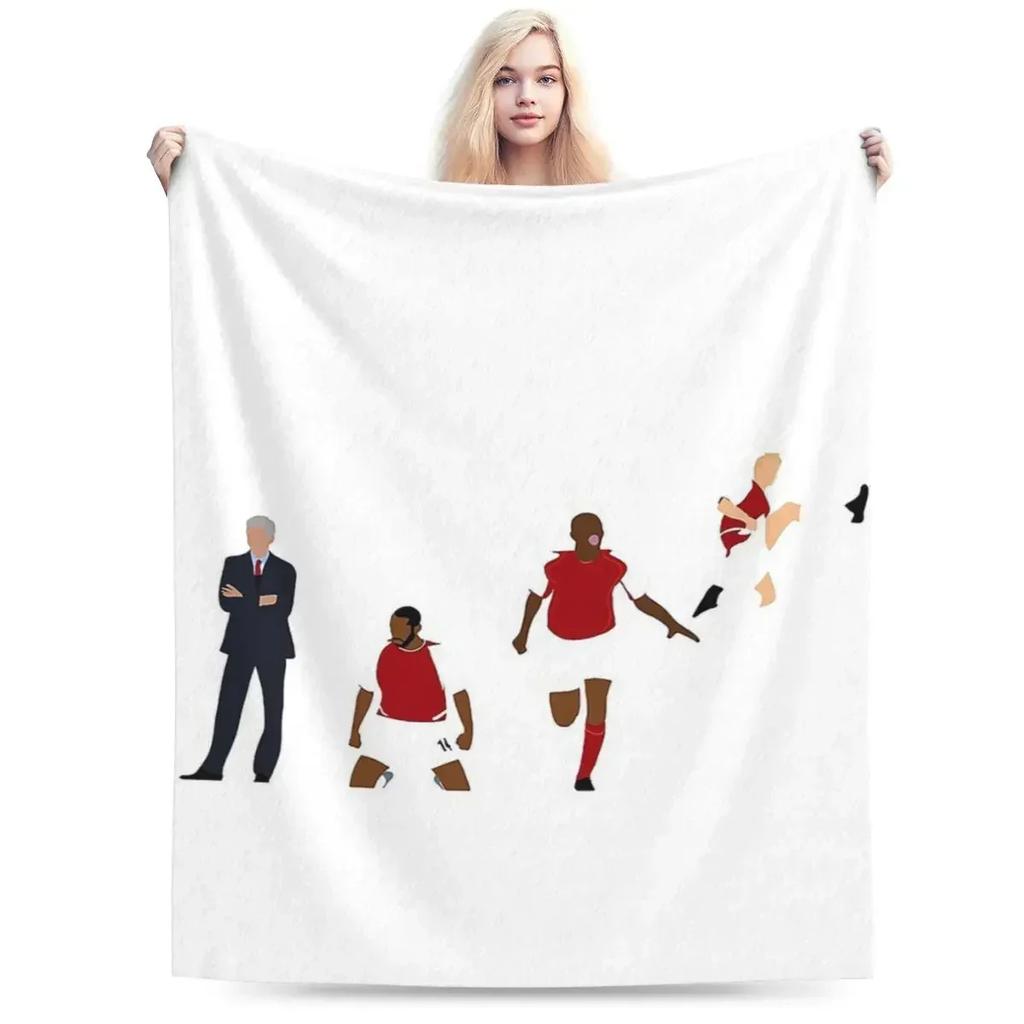 Arsenal Invincibles Minimalistische Kunst Decken Weiche Warme Flanelldecke Überwurfdecke Bezug für Bett Wohnzimmer Picknick Reise Zuhause Couch