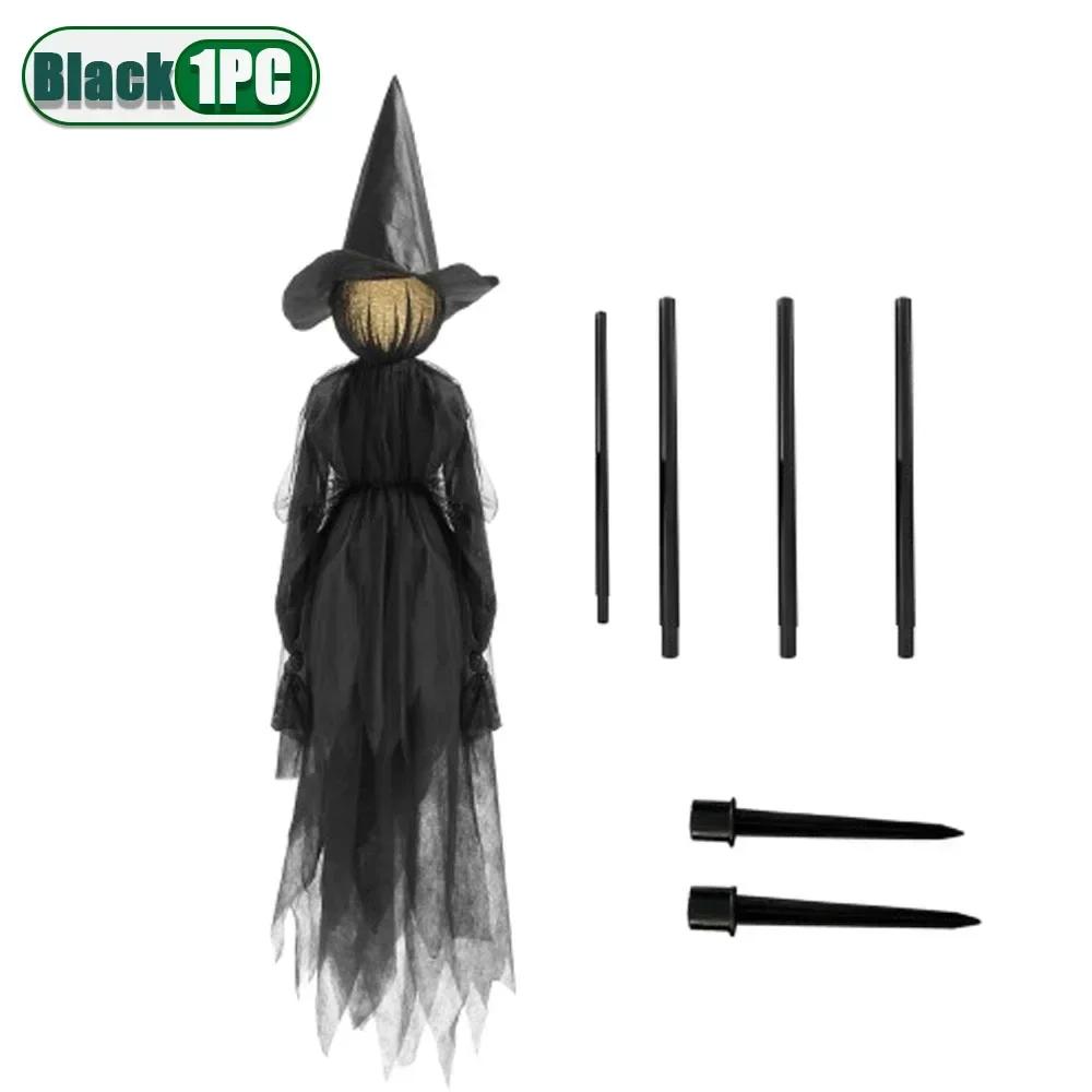 

Halloween Light Up Witch Decoration Sound Activated Glowing Witch Prop for Yard Haunted House Scary Ghost Party Decor As Shown