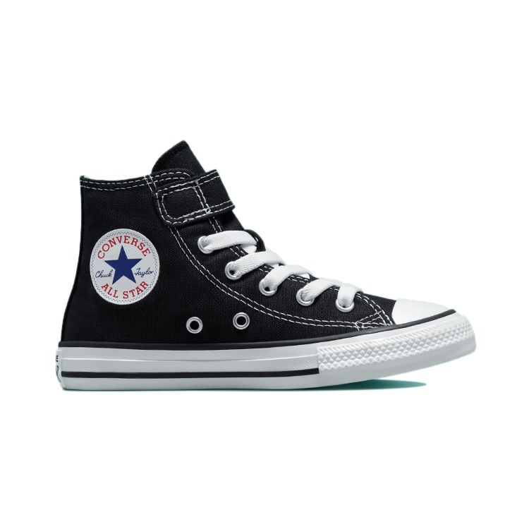 Converse Chuck Taylor All Star 1V Comfortable Versatile High Top Kids Canvas Shoes Kids Sneakers Black White 372883C