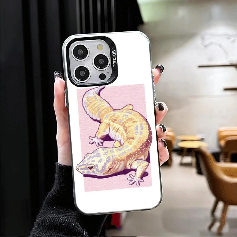 Lizards Geckos Cute Pet Soft Phone Case for iPhone 15 16 17 Pro Max 17Air 16E 14 Plus 13 12 Mini Shockproof Cover Back Shell