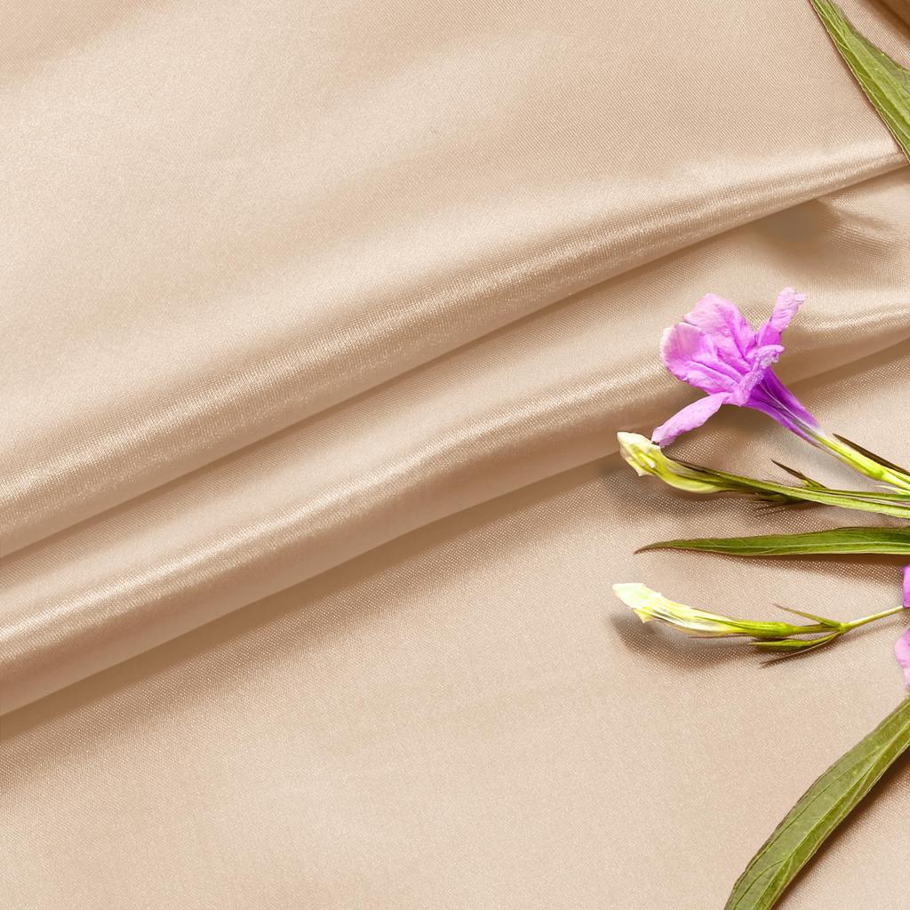 Tessuto Raso Solido, Tessuto Liscio Lucido e Setoso, Tessuto Raso Nuziale Liscio per Abiti da Sposa, Confezionamento Abbigliamento, Artigianato Fai-da-te, Cucito