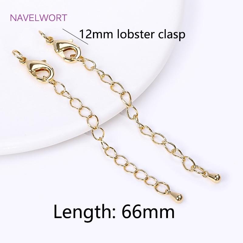 18 Karat Vergoldete 7,5 cm Verlängerungskette Für Schmuckherstellung, Handgefertigte DIY Armband Halskette Verlängerer Ketten Zubehör Teile