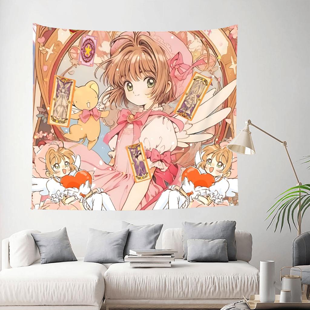 Anime Cardcaptor Sakura sevimli core Duvar Halısı Yatak Odası Dekorasyonu Duvara Asılan Battaniye Halı Odanız İçin Havalı Şeyler