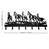 1 Pc Equestrian Wall Hook - 5-Horse Key Holder - Multi-Use Storage For Clothes, Hats, Bags - Versatile Decor For Living Rooms, Hallways,