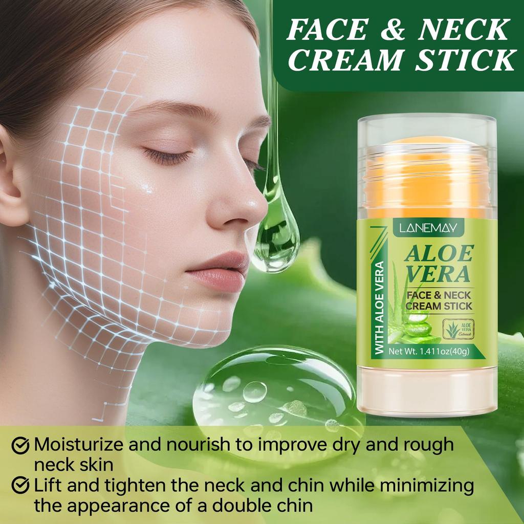 Aloe Vera Face & Neck Cream Stick-Skin Moisture And Nourish-Gentle And Effective For Men And Women, 40g