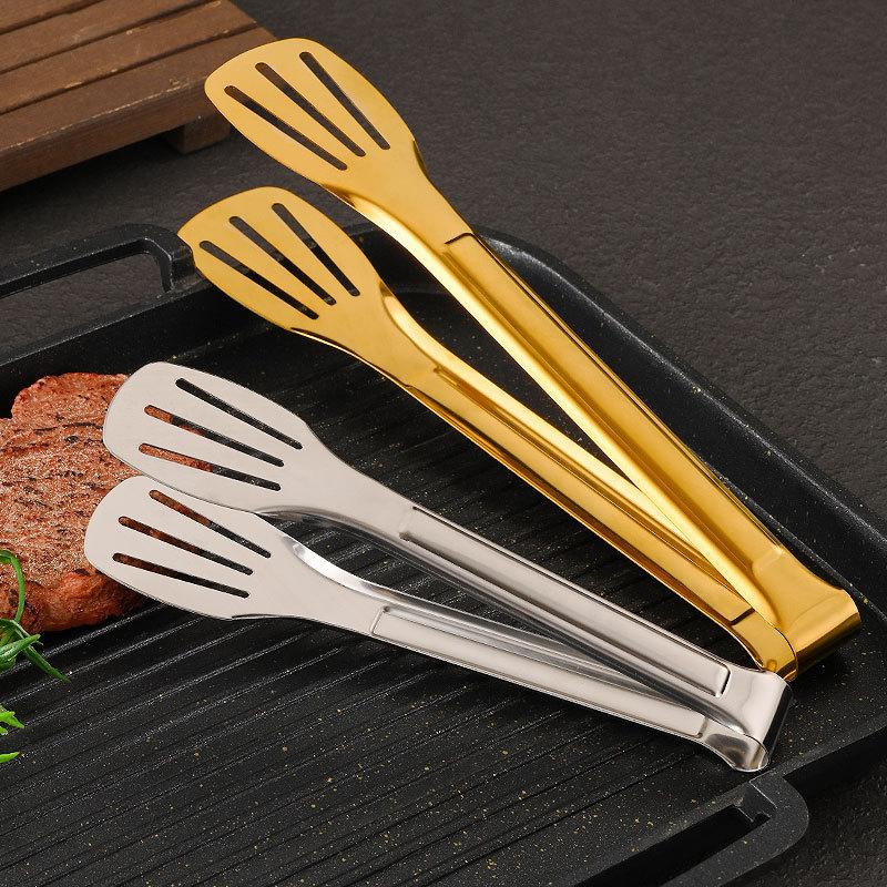 Stainless Steel Food Tongs Barbecue Tongs Meat Salad Steak Food Serving Clip Tweezers Long Bbq Cooking Tongs Kitchen Utensils