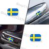 4 pièces Créatif 3D Époxy Silicone Drapeau Suédois Emblème Poignée de Porte de Voiture Autocollant Décoratif Pour Volvo XC40 XC60 XC90 V60 V40 S90 S60