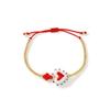 Stilvolles buntes Kruzifix und Herz-Anhänger-Armband Verstellbare Handgelenkkette Für den täglichen Gebrauch Perfektes Geschenk für Frauen