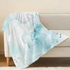 Flannel Print Blanket: Soft Skin-Friendly Minimalist Watercolor Design, Cozy Home Decor Ideal for Christmas & Halloween