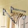 Wall Mounted Clothes Drying Rack 180° Adjustable Aluminum Alloy Foldable Space-Saving Clothes Hanger Stand