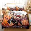 Anime Rurouni Kenshin Bedding Set Duvet Cover Bed Set Quilt Cover Pillowcase Comforter King Queen Size Boys Adult Bedding Set