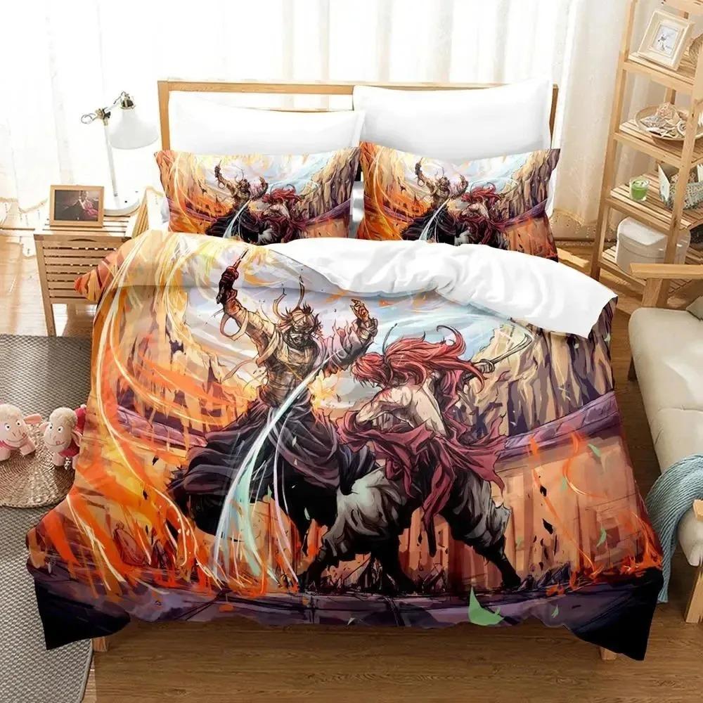 Anime Rurouni Kenshin Bedding Set Duvet Cover Bed Set Quilt Cover Pillowcase Comforter King Queen Size Boys Adult Bedding Set