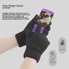 Men's Winter Knitted Touchscreen Gloves, Double-Layer Velvet, Thick and Warm for Cycling and Cold-Proof