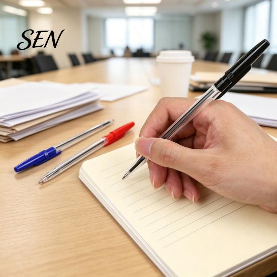 Professional Finance Room Pens 10PCS Ballpoint Pens, 1.0mm Conical Tip Anti Leakage Gel Durable Plastic Comfortable Grip Smooth Writing Pen for Office