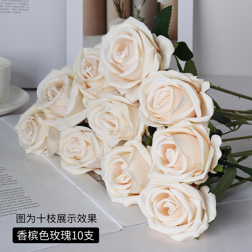 Artificial Highly Realistic Rose Bouquet for Valentine's Day Wedding Home Decoration Flowers Living Room Dining Table
