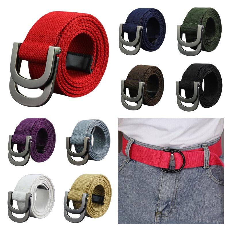 Stylish Candy Colored Canvas Belt For Men And Women Durable And Fashionable