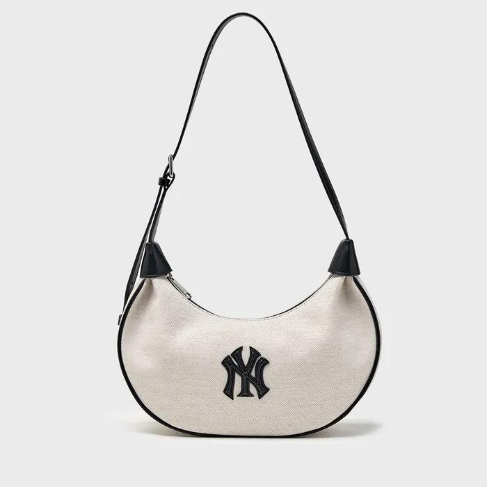 MLB Basic Canvas Hobo Bag NY (Ivory)