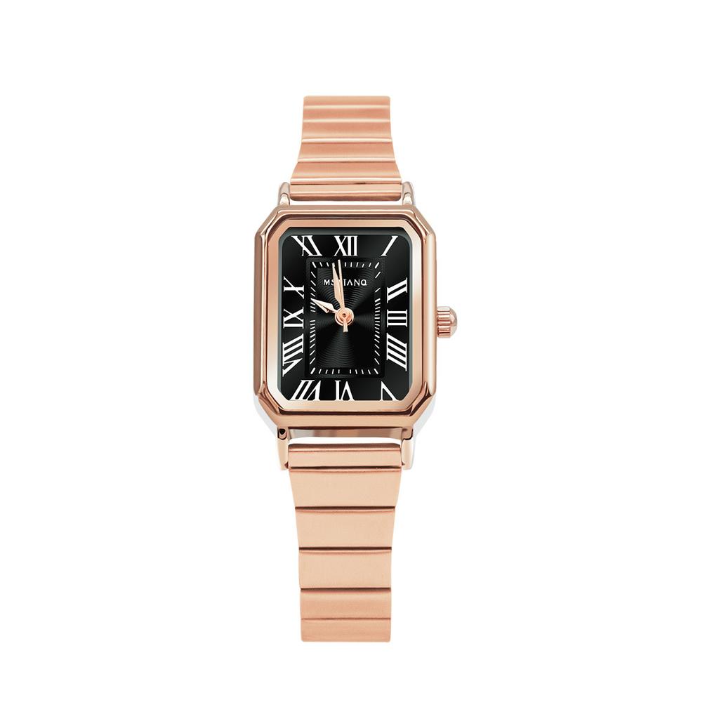 Women'S Square Watch Niche Design Simple Temperament Student Bamboo Belt Light Luxury Women'S Watch