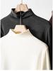 Women's Warm Long Sleeve Semi-High Collar Shirt - Autumn/Winter Style, Class A, 300g