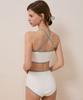 VIKINI VENDER Binding Simple High-Waisted Bikini - White