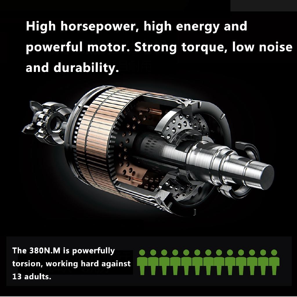 110~220V 19800mAh Cordless Electric Impact Wrench Brushless High Torque Tool