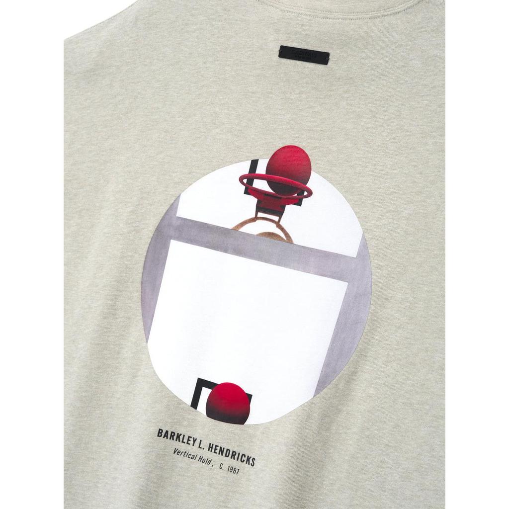 Fear of God Essentials Warriors x Barkley Hendricks 90s Tee Heather Stone Women Tops Tan 125BH262209F