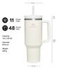 Stanley 1913 Quencher H2.0 Flow State Vacuum Insulated Tumbler, Blue Dreamstone, 30 oz / 0.89 L
