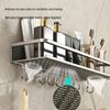 Youqin Wall-Mounted Kitchen & Bathroom Shelf with Hooks