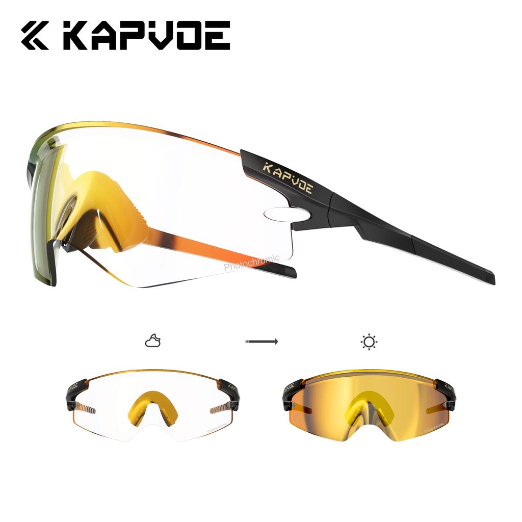 Kapvoe New Hiking Eyewear Photochromic Sports Sunglasses Road Bike Mountain Bicycle Glasses Goggle Man Women Cycling Glasses