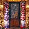 2pcs Couplet-Style Porch Hanging Flags | Winter Christmas Theme, Polyester, Suitable For Home, Door Flag, Party And Outdoor Decoration, No Electricity