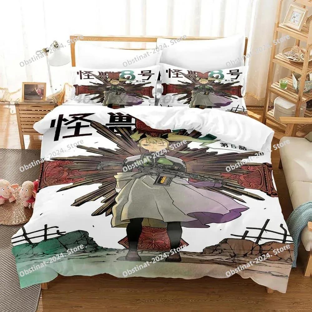 Kaiju No. 8 Beding Set Single Twin Ful Quen King-Sized Dimensionsd Dimensions Bed Linen Set Adult People Kid Bedrom Duvet cover Sets 3D Print Anime